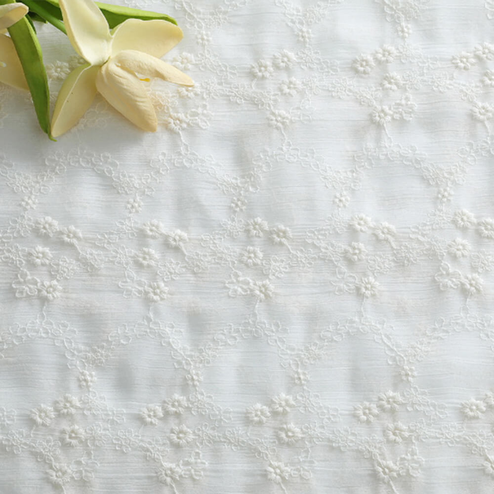 Embroidered Fabric Cotton Thread Tablecloth Cotton for Women's Wear Wh 8